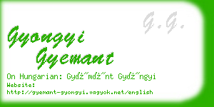 gyongyi gyemant business card